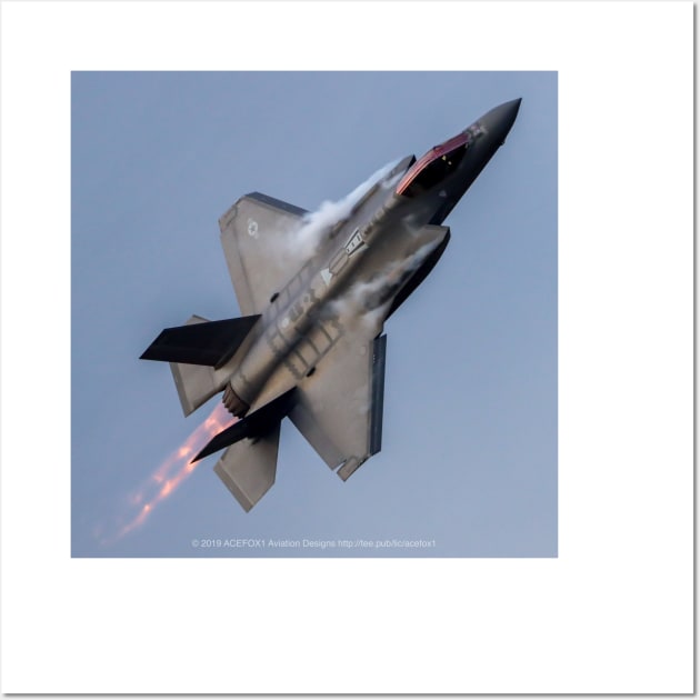 F-35A Afterburner and Vapor 2 at Dusk Wall Art by acefox1